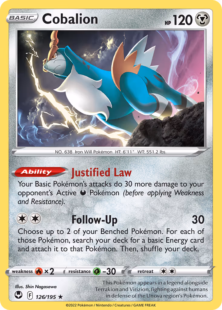 Cobalion 126/195 Pokemon card