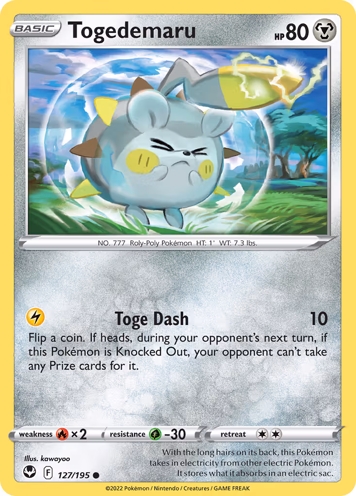 Togedemaru 127/195 Pokemon card