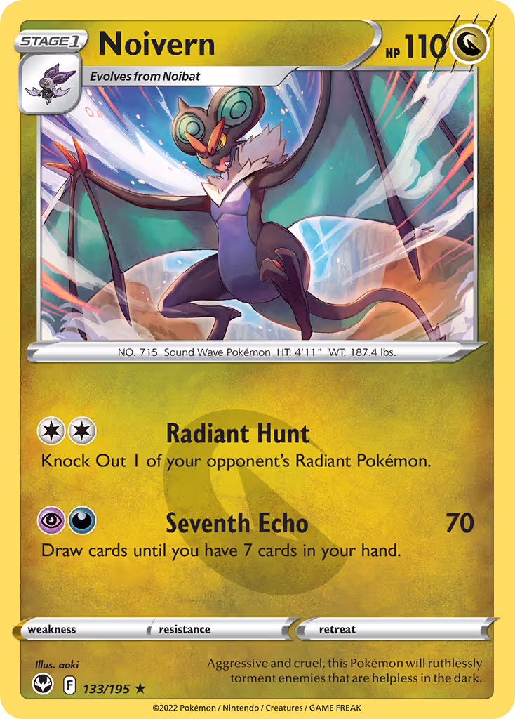 Noivern 133/195 Pokemon card