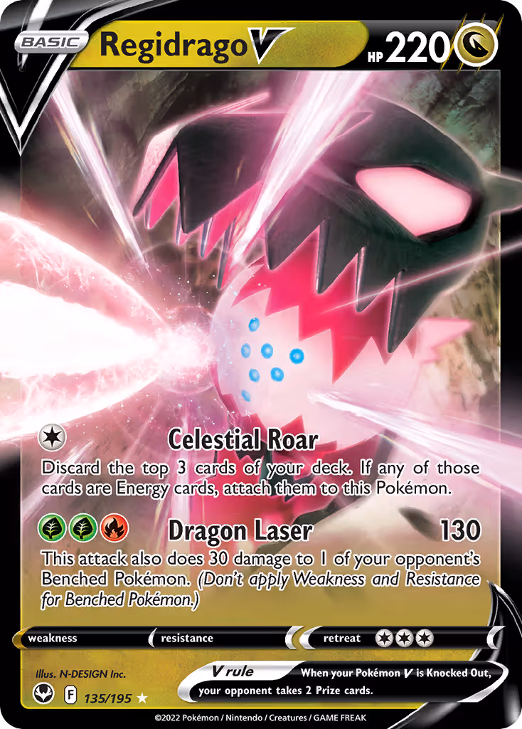 Regidrago V 135/195 Pokemon card