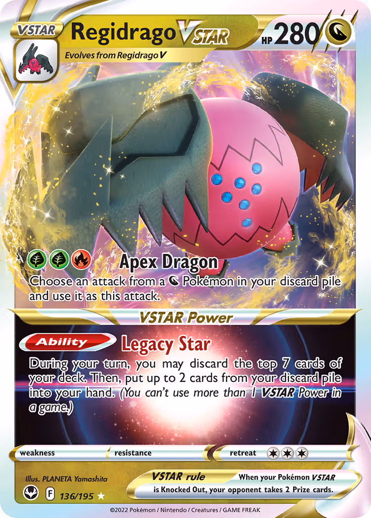Regidrago VSTAR 136/195 Pokemon card