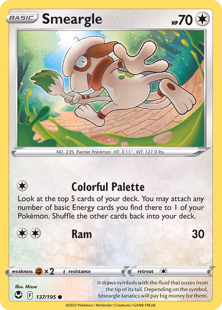 Smeargle 137/195 Pokemon card