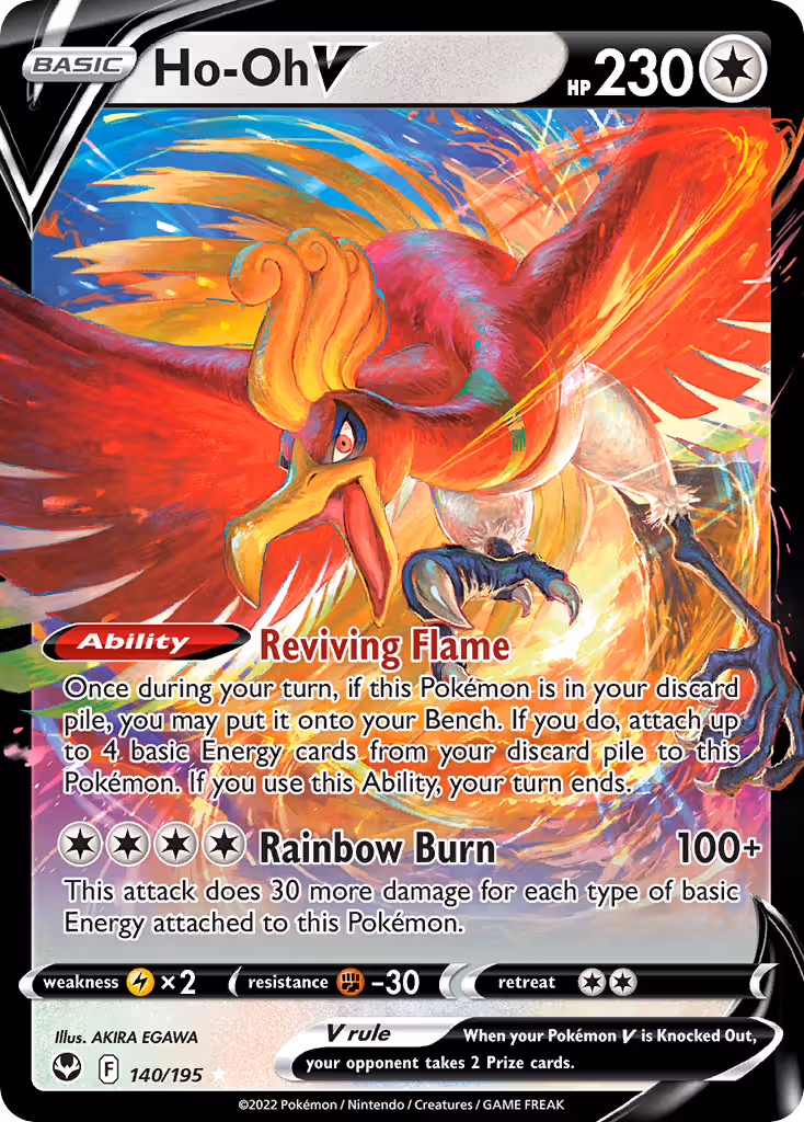 Ho-Oh V 140/195 Pokemon card