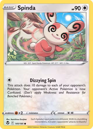 Spinda 141/195 Pokemon card