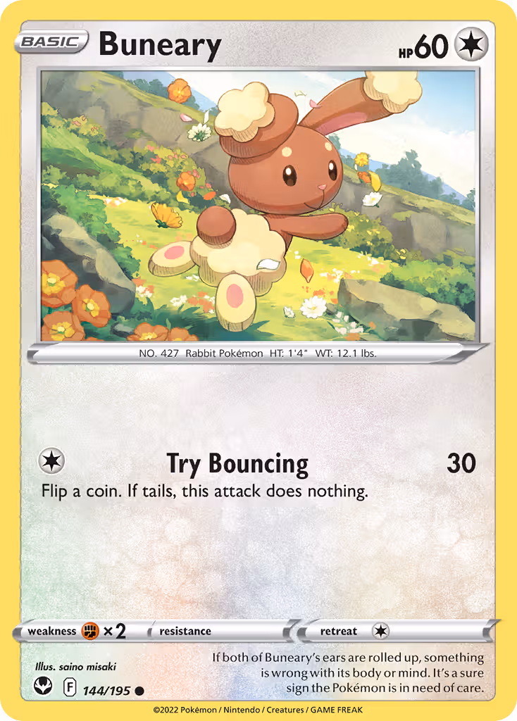 Buneary 144/195 Pokemon card