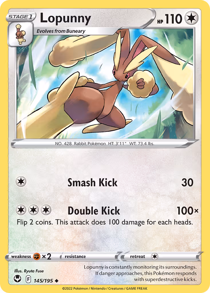Lopunny 145/195 Pokemon card