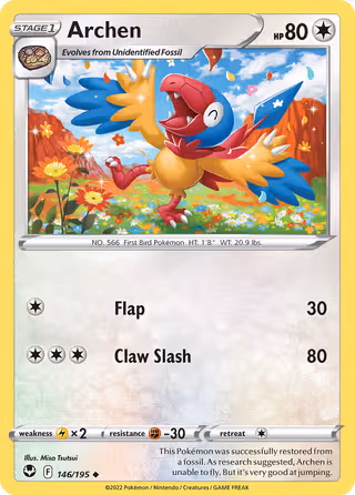 Archen 146/195 Pokemon card