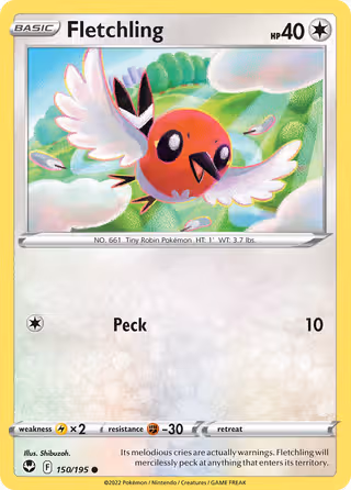 Fletchling 150/195 Pokemon card