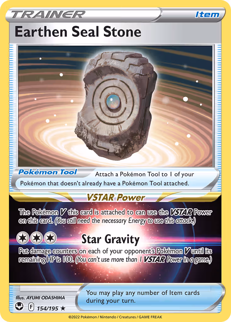 Earthen Seal Stone 154/195 Pokemon card