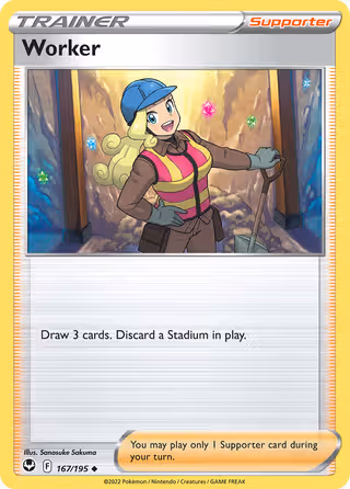 Worker 167/195 Pokemon card