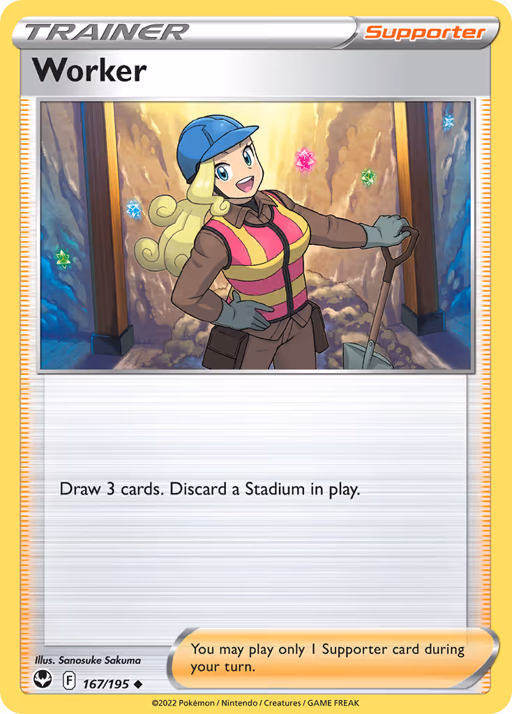 Worker 167/195 Pokemon card