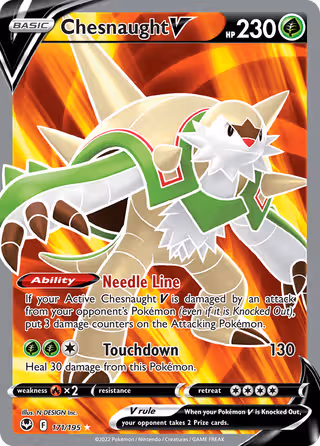 Chesnaught V 171/195 Pokemon card