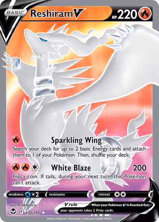 Reshiram V 172/195 Pokemon card