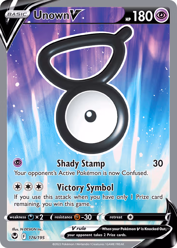 Unown V 176/195 Pokemon card