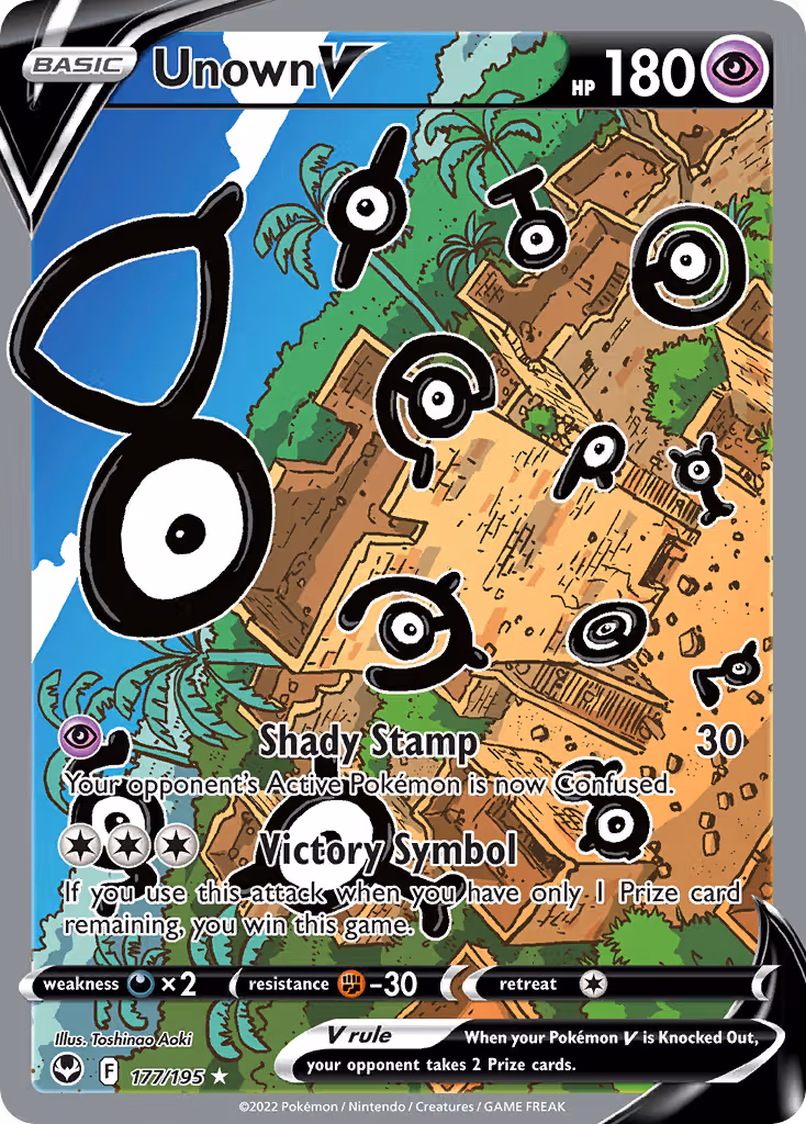 Unown V 177/195 Pokemon card