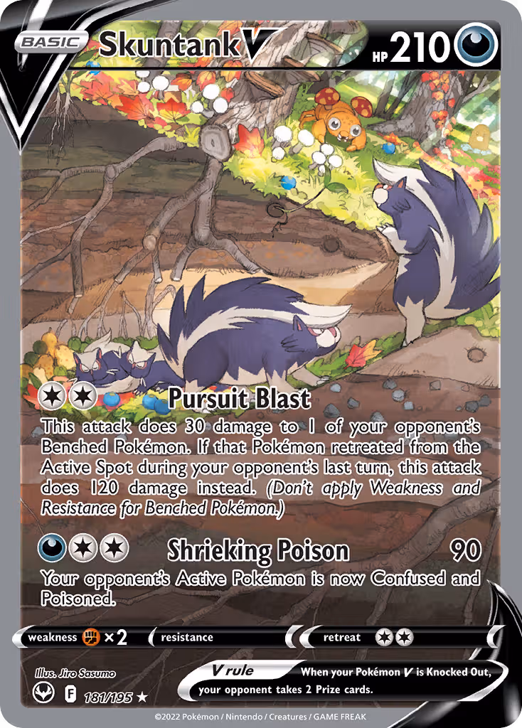 Skuntank V 181/195 Pokemon card