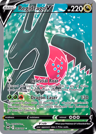 Regidrago V 183/195 Pokemon card