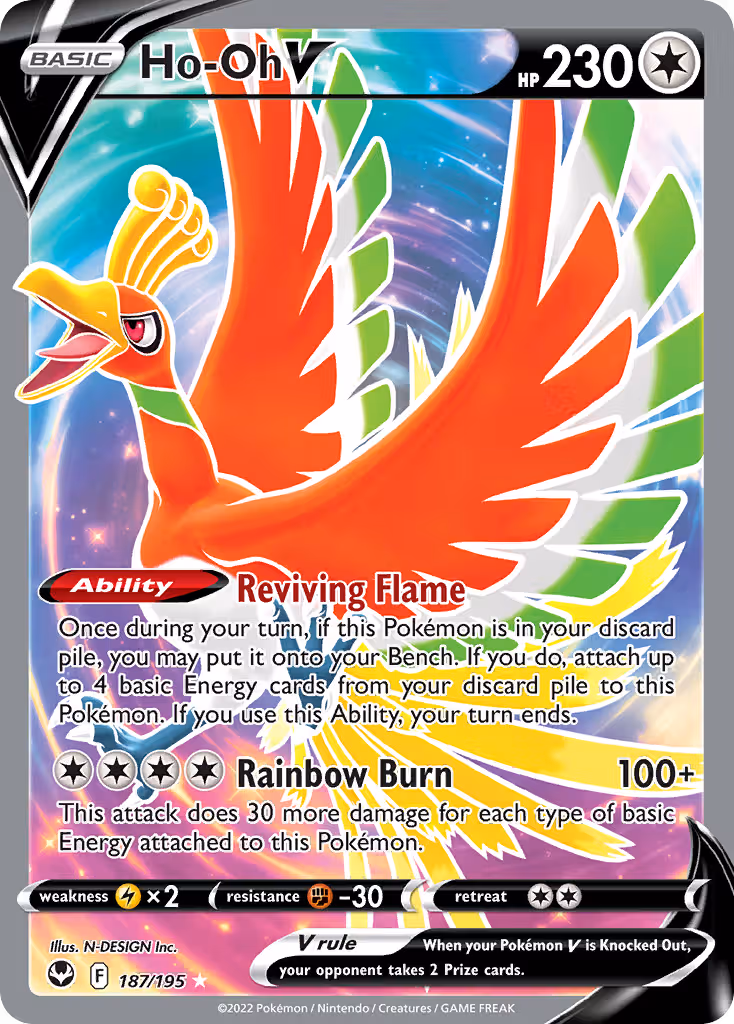 Ho-Oh V 187/195 Pokemon card