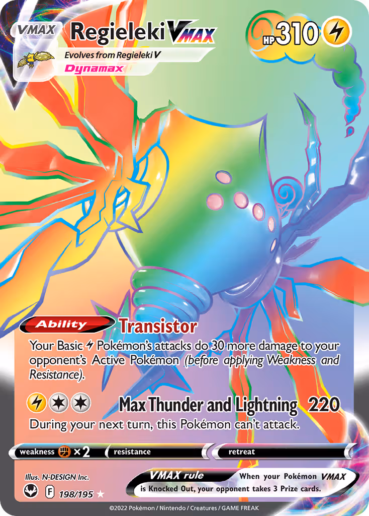 Regieleki VMAX 198/195 Pokemon card