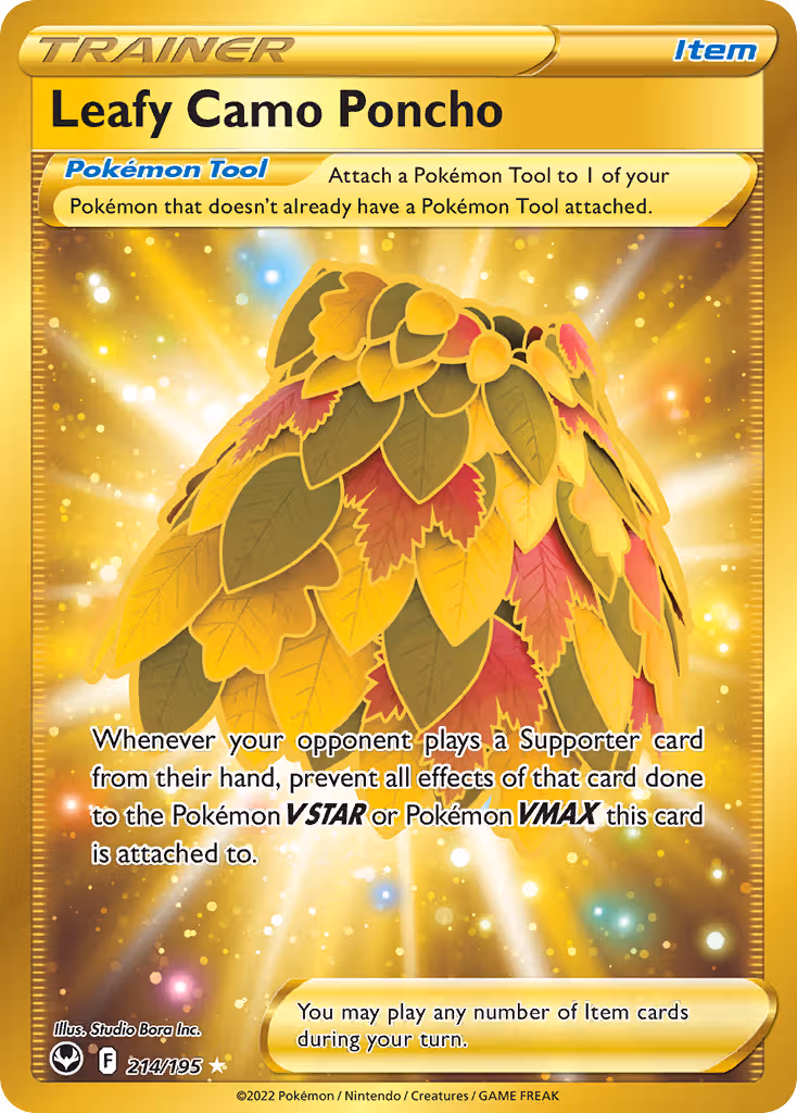 Leafy Camo Poncho 214/195 Pokemon card
