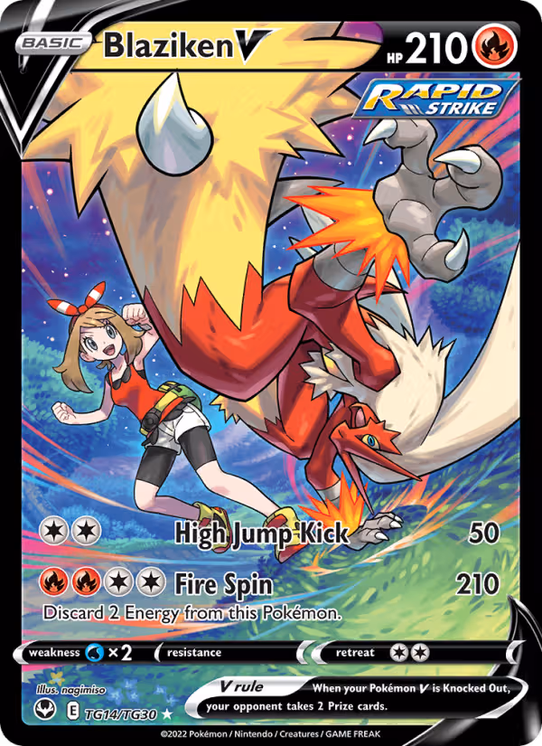 Blaziken V TG14 Pokemon card