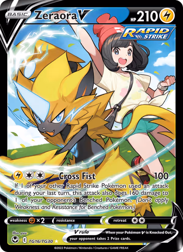 Zeraora V TG16 Pokemon card