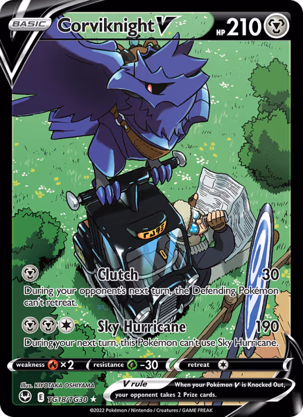 Corviknight V TG18 Pokemon card