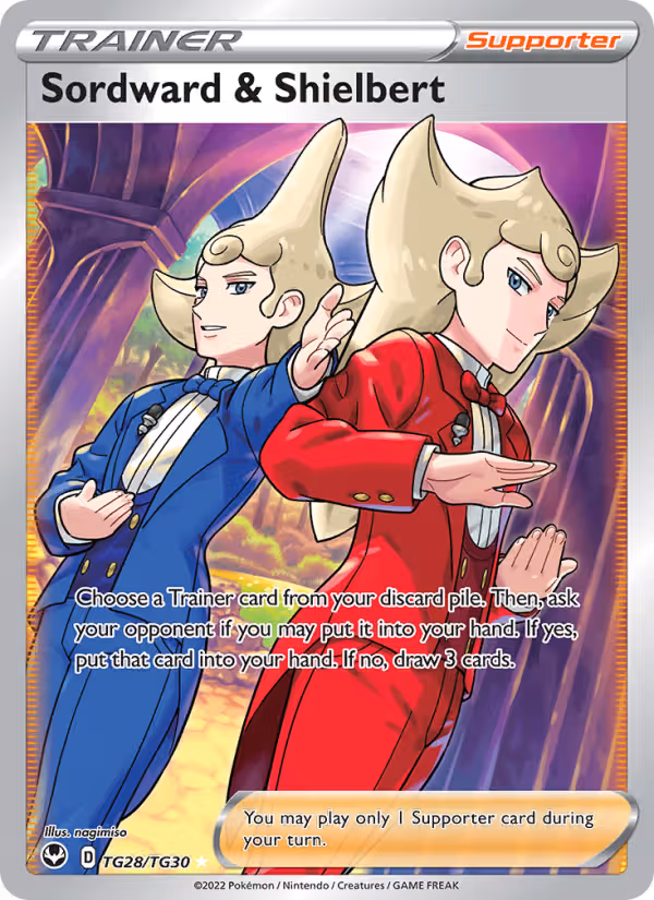 Sordward & Shielbert TG28 Pokemon card