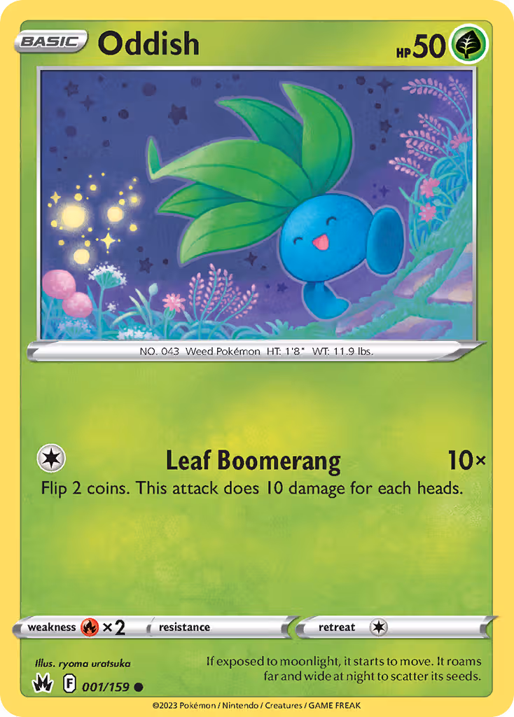 Oddish 1/159 Pokemon card