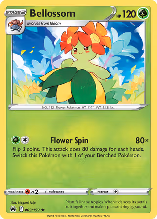 Bellossom 3/159 Pokemon card