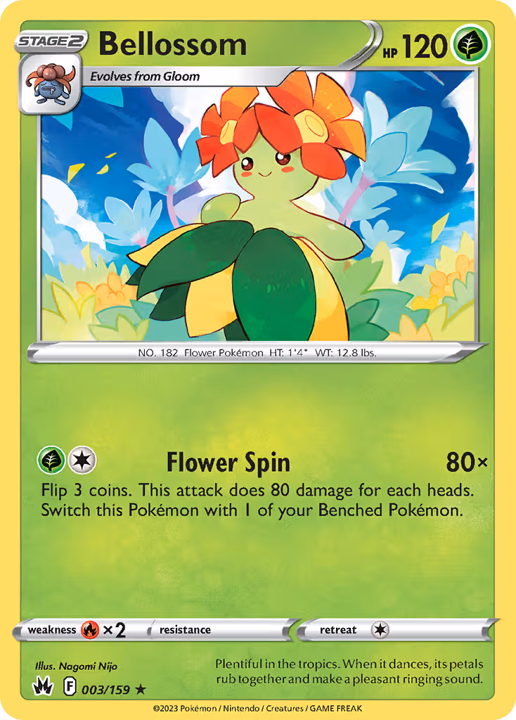 Bellossom 3/159 Pokemon card