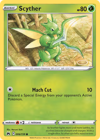 Scyther 6/159 Pokemon card