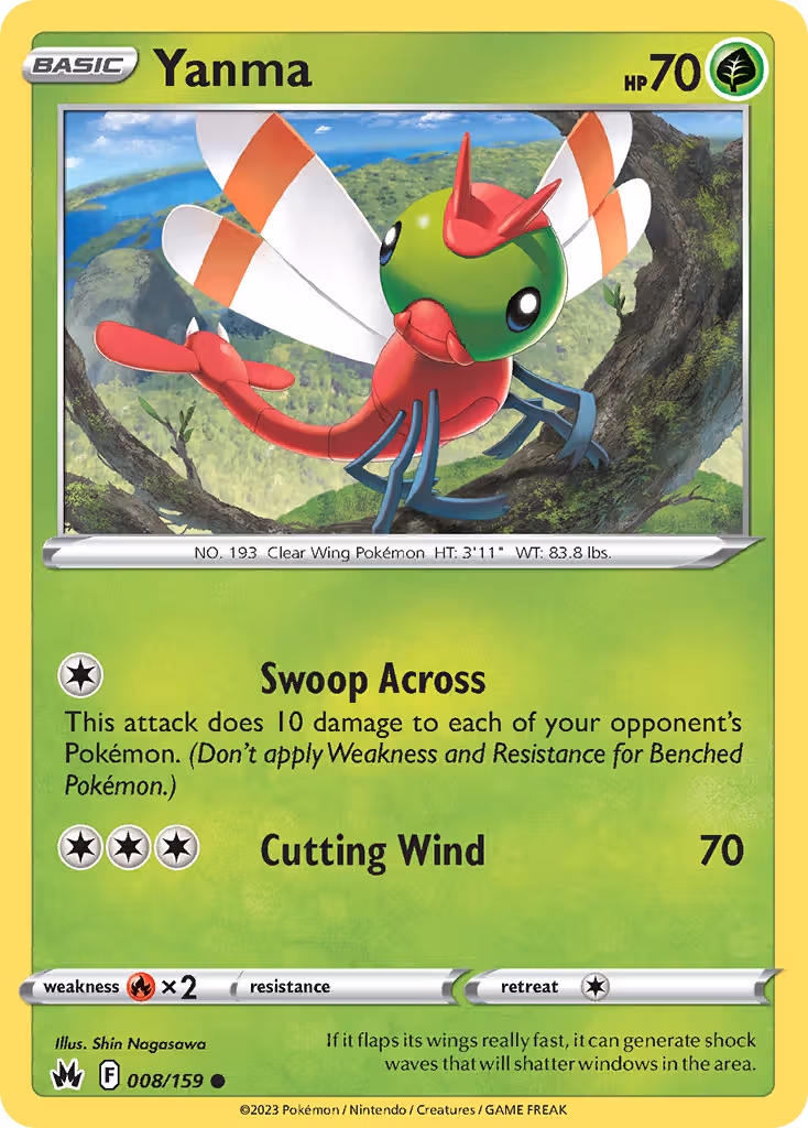 Yanma 8/159 Pokemon card