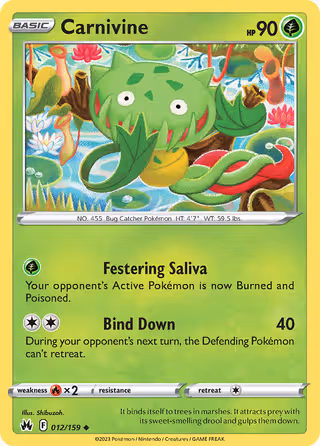 Carnivine 12/159 Pokemon card