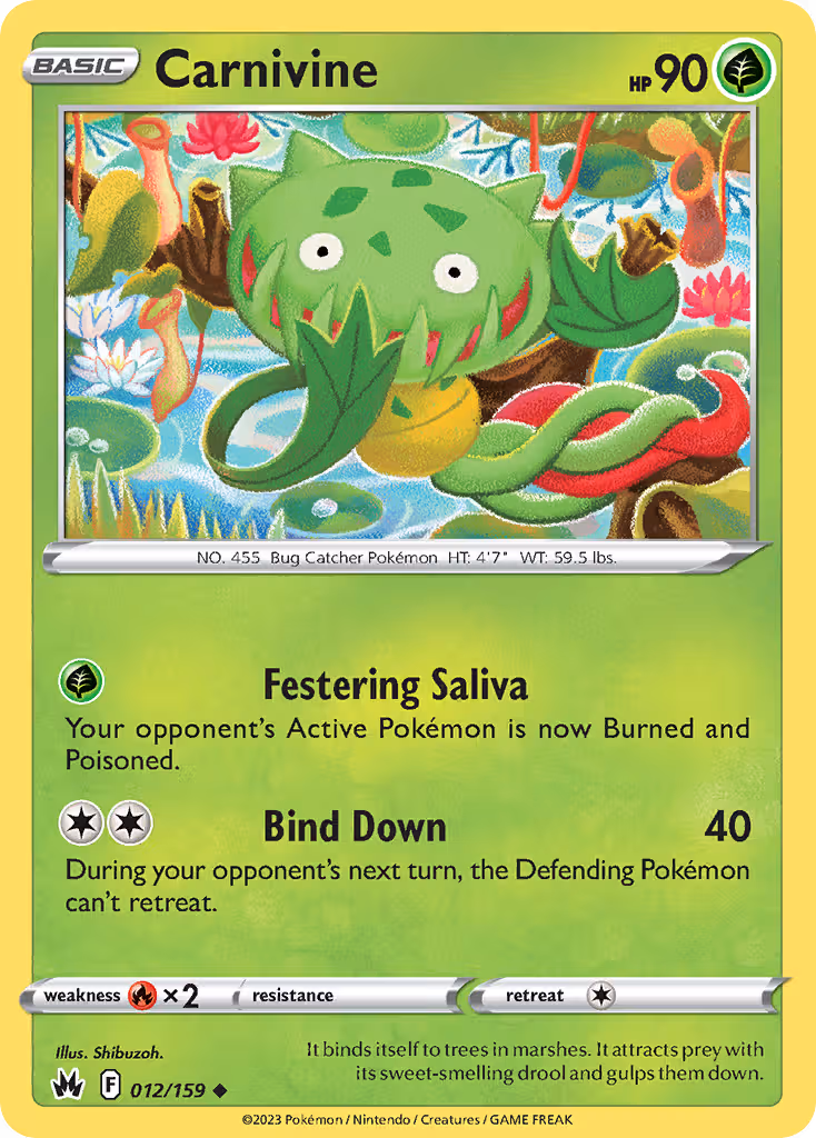 Carnivine 12/159 Pokemon card