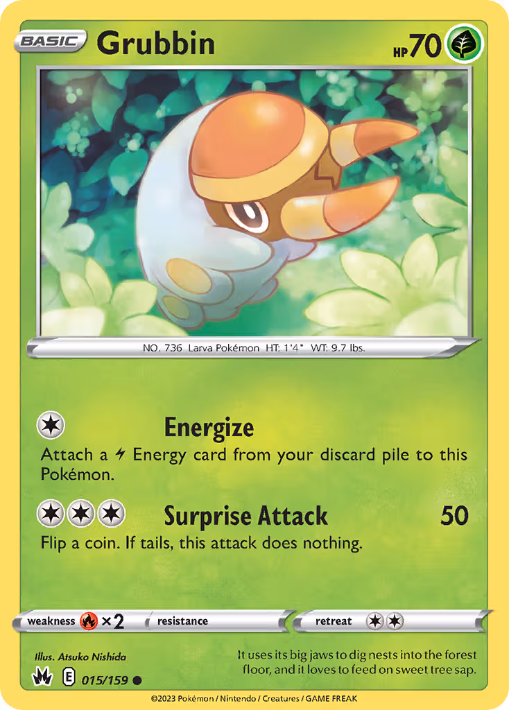 Grubbin 15/159 Pokemon card