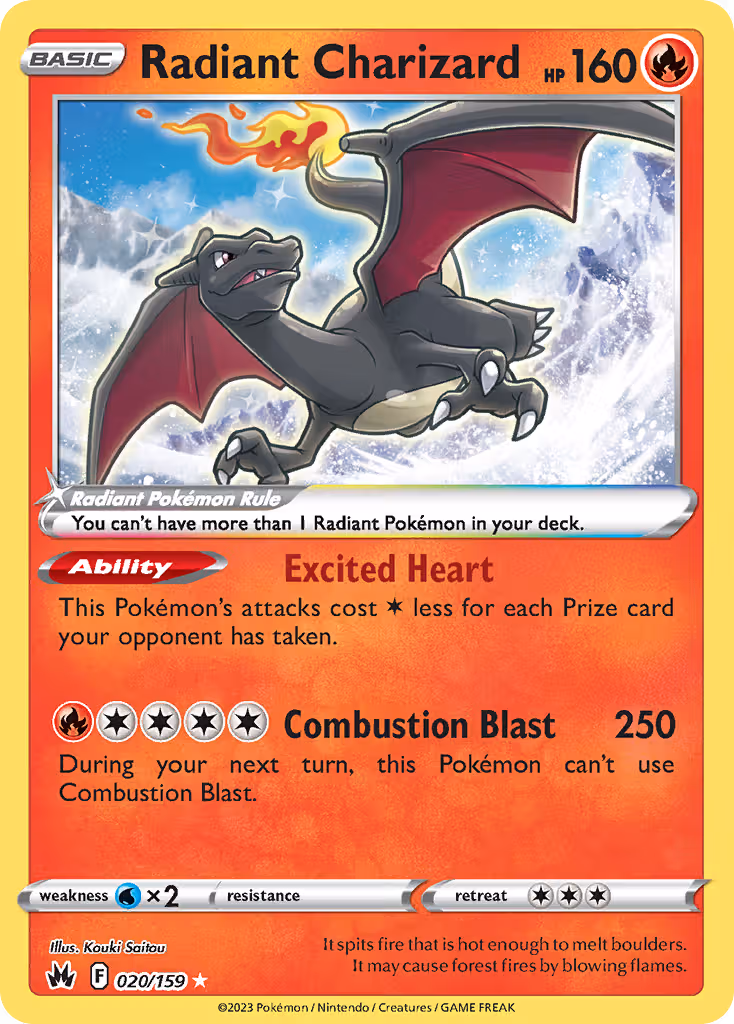 Radiant Charizard 20/159 Pokemon card