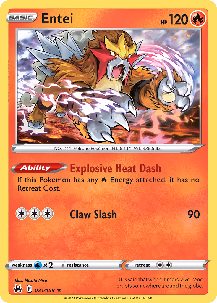 Entei 21/159 Pokemon card