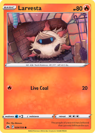 Larvesta 24/159 Pokemon card
