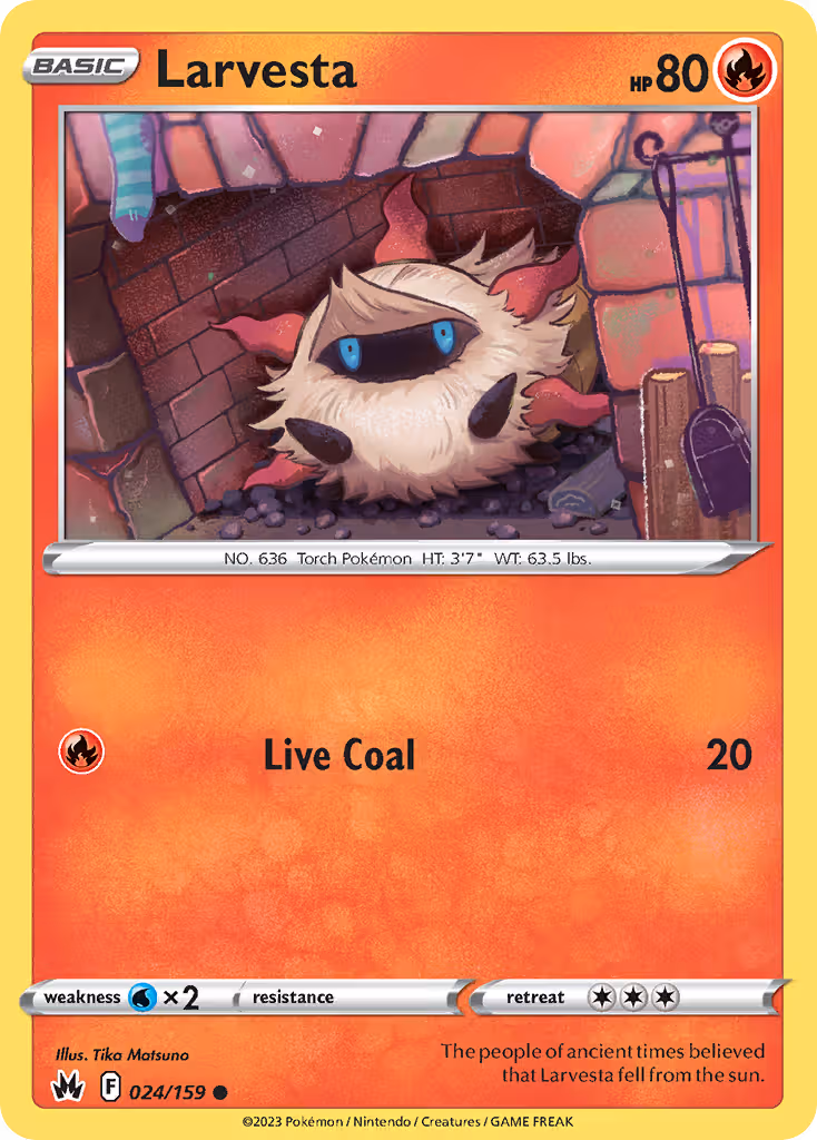 Larvesta 24/159 Pokemon card