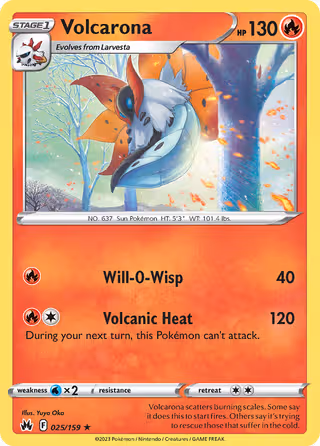 Volcarona 25/159 Pokemon card