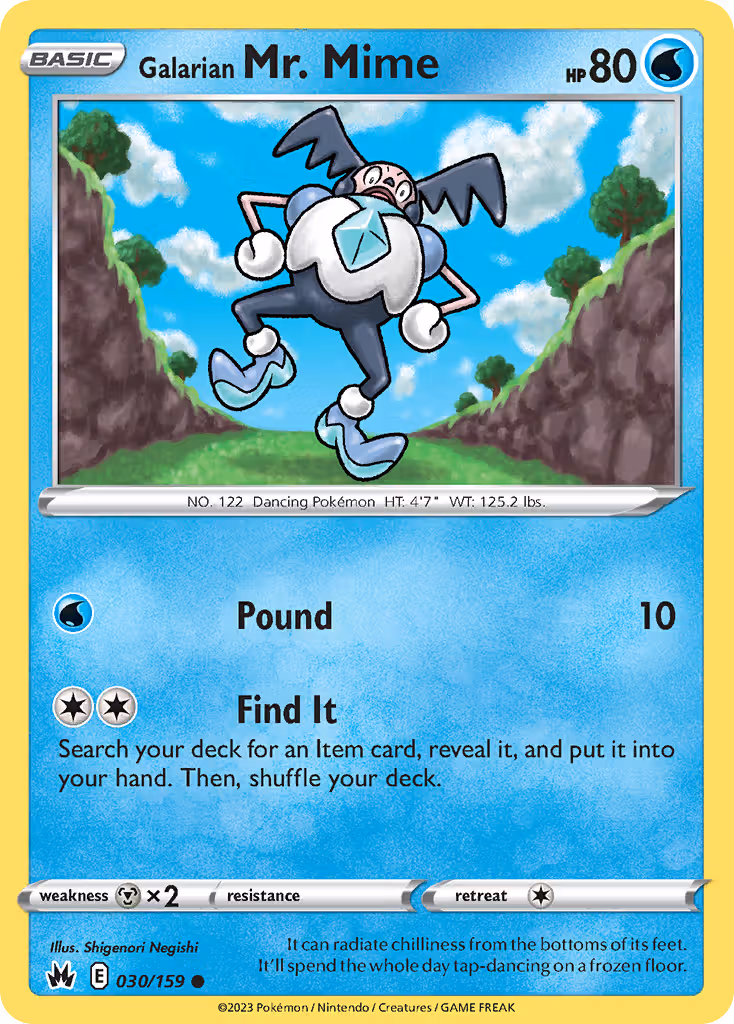 Galarian Mr. Mime 30/159 Pokemon card