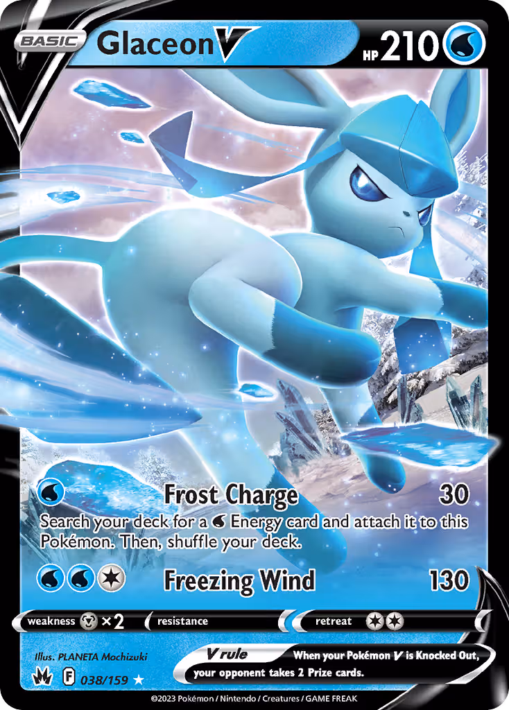 Glaceon V 38/159 Pokemon card