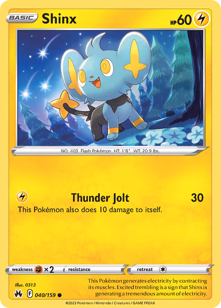 Shinx 40/159 Pokemon card