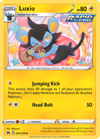 Luxio 41/159 Pokemon card
