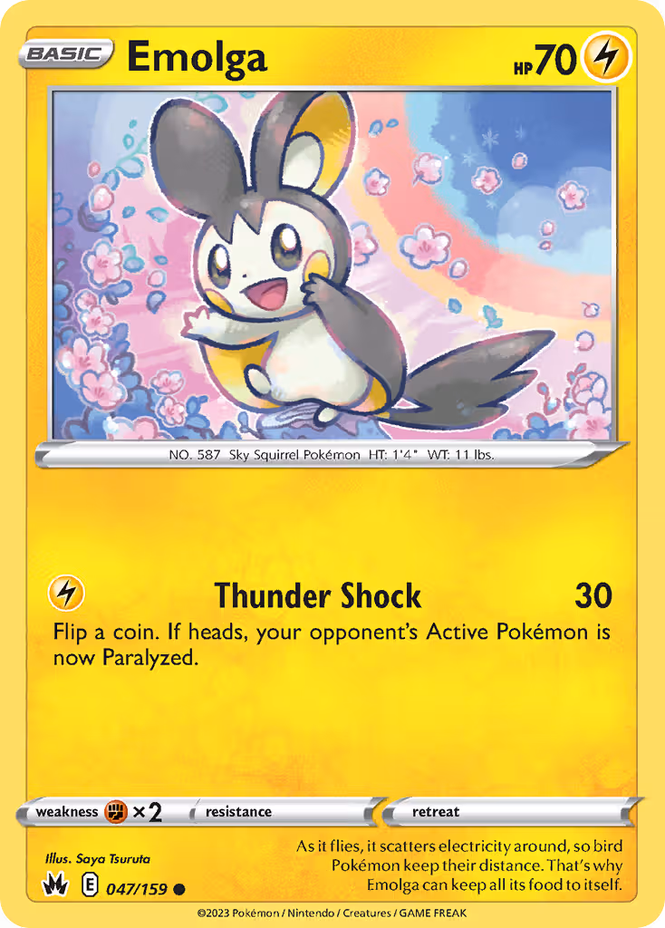 Emolga 47/159 Pokemon card