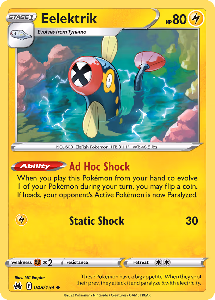 Eelektrik 48/159 Pokemon card