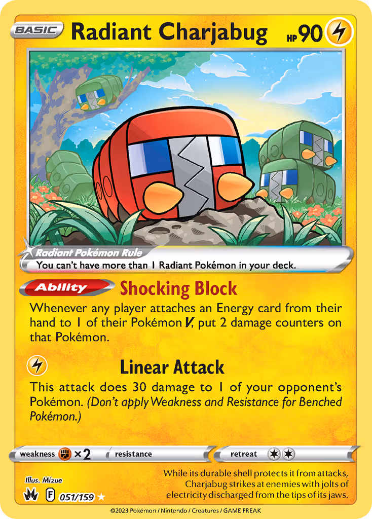 Radiant Charjabug 51/159 Pokemon card