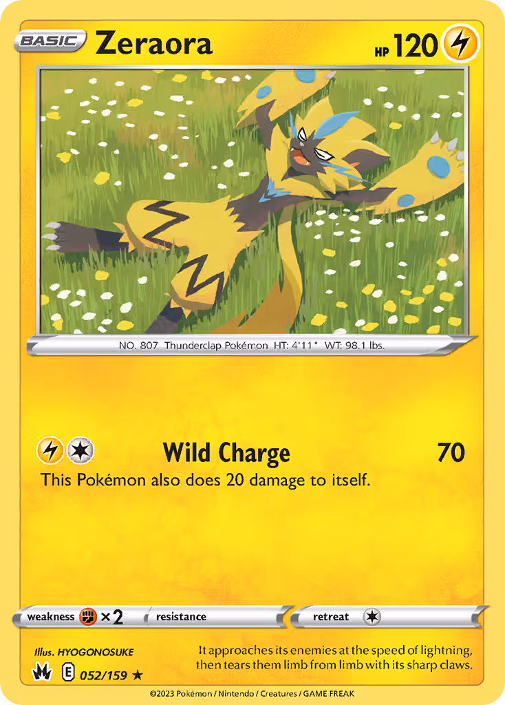 Zeraora 52/159 Pokemon card