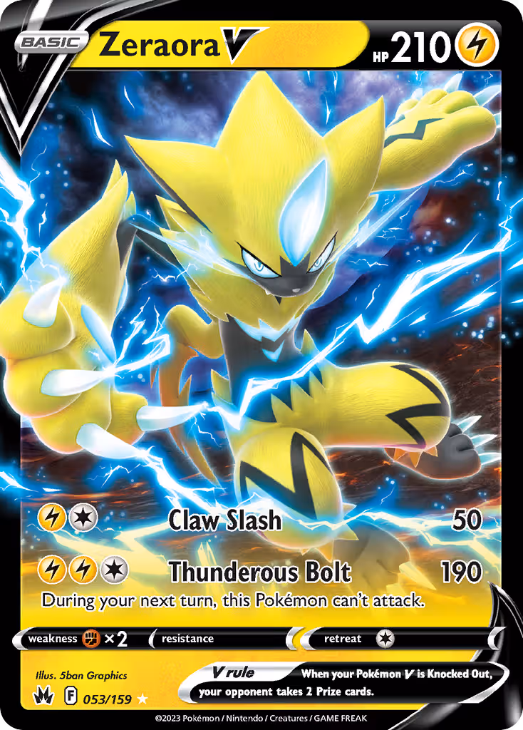 Zeraora V 53/159 Pokemon card